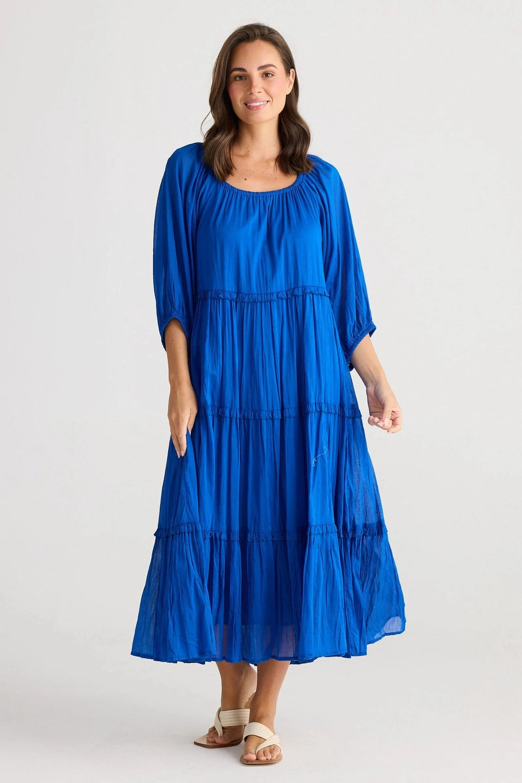 Holiday Grenadine Dress Sapphire