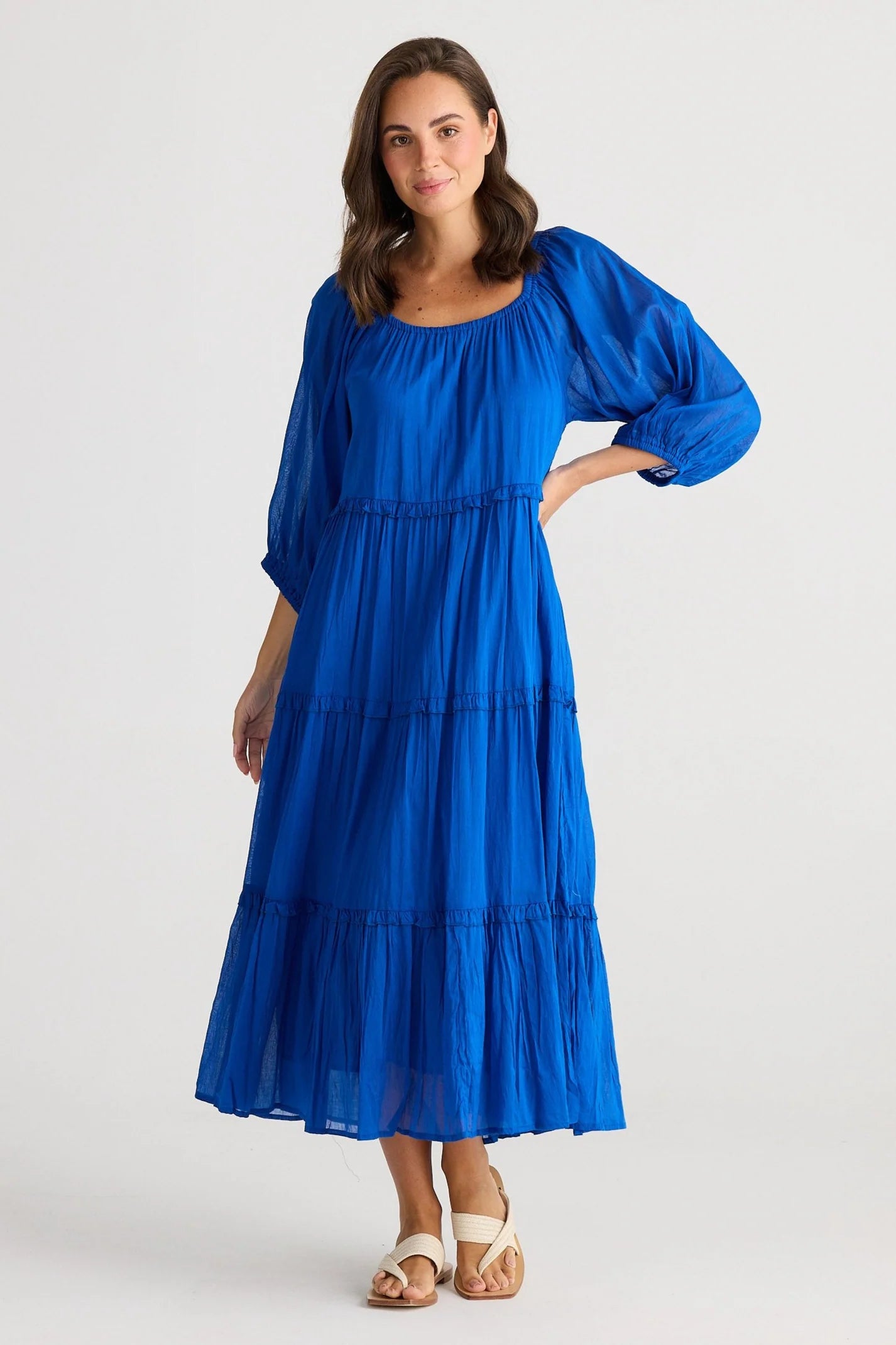 Holiday Grenadine Dress Sapphire