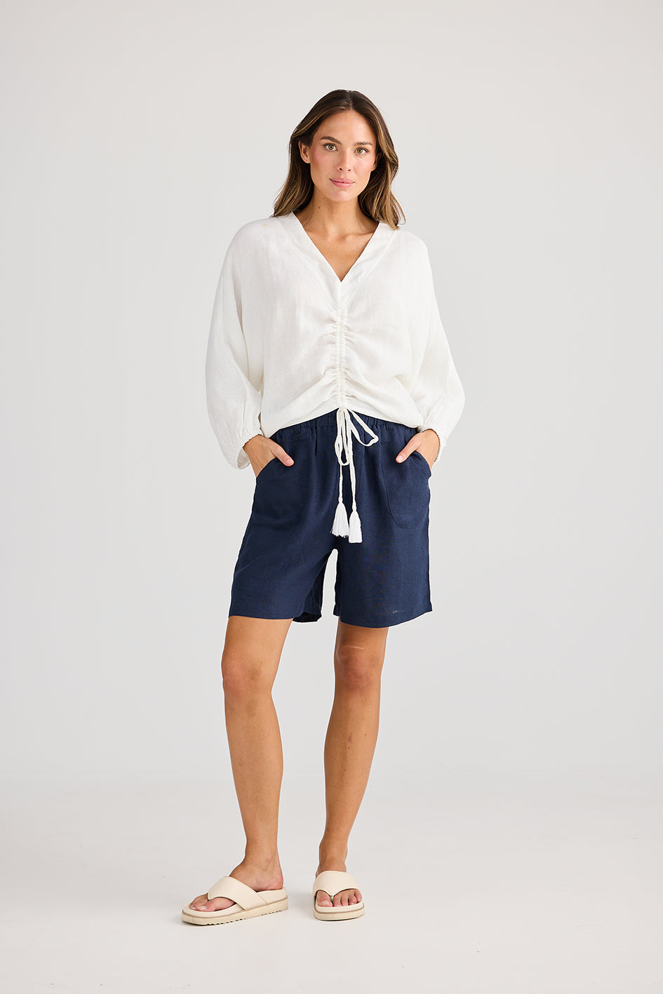 Holiday Happy Hour Top White