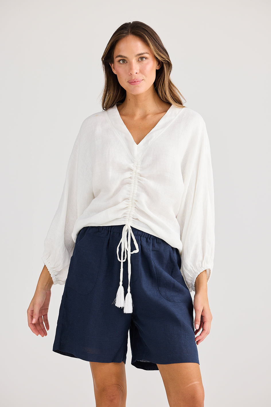 Holiday Happy Hour Top White