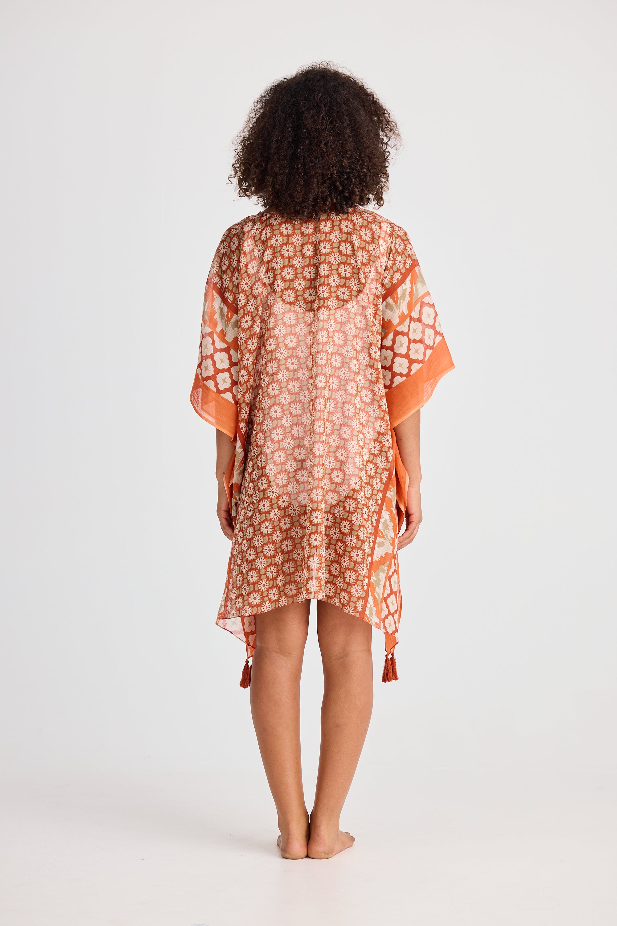 Holiday Life Stella Kaftan Rust Floral
