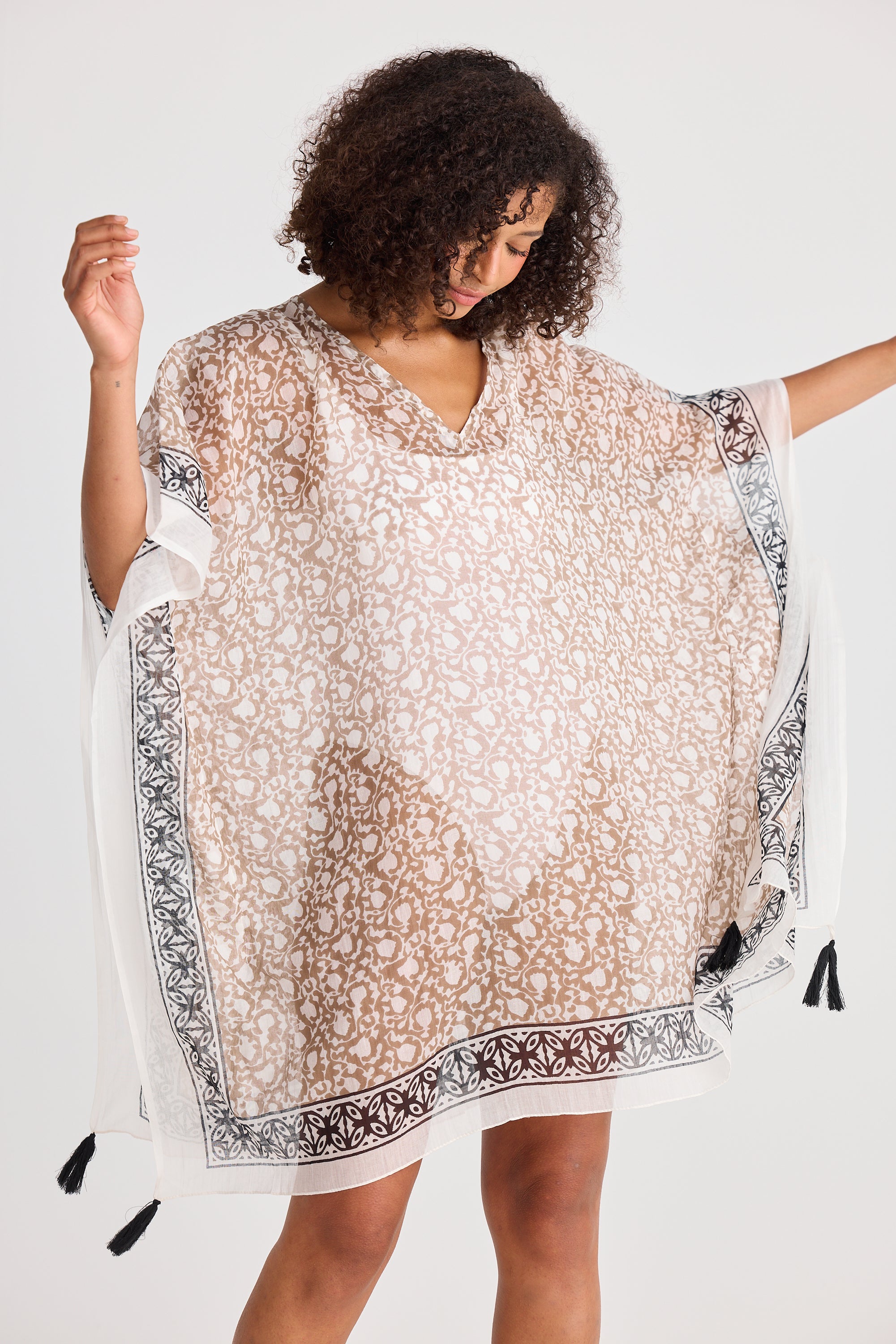 Holiday Life Stella Kaftan Taupe Inca