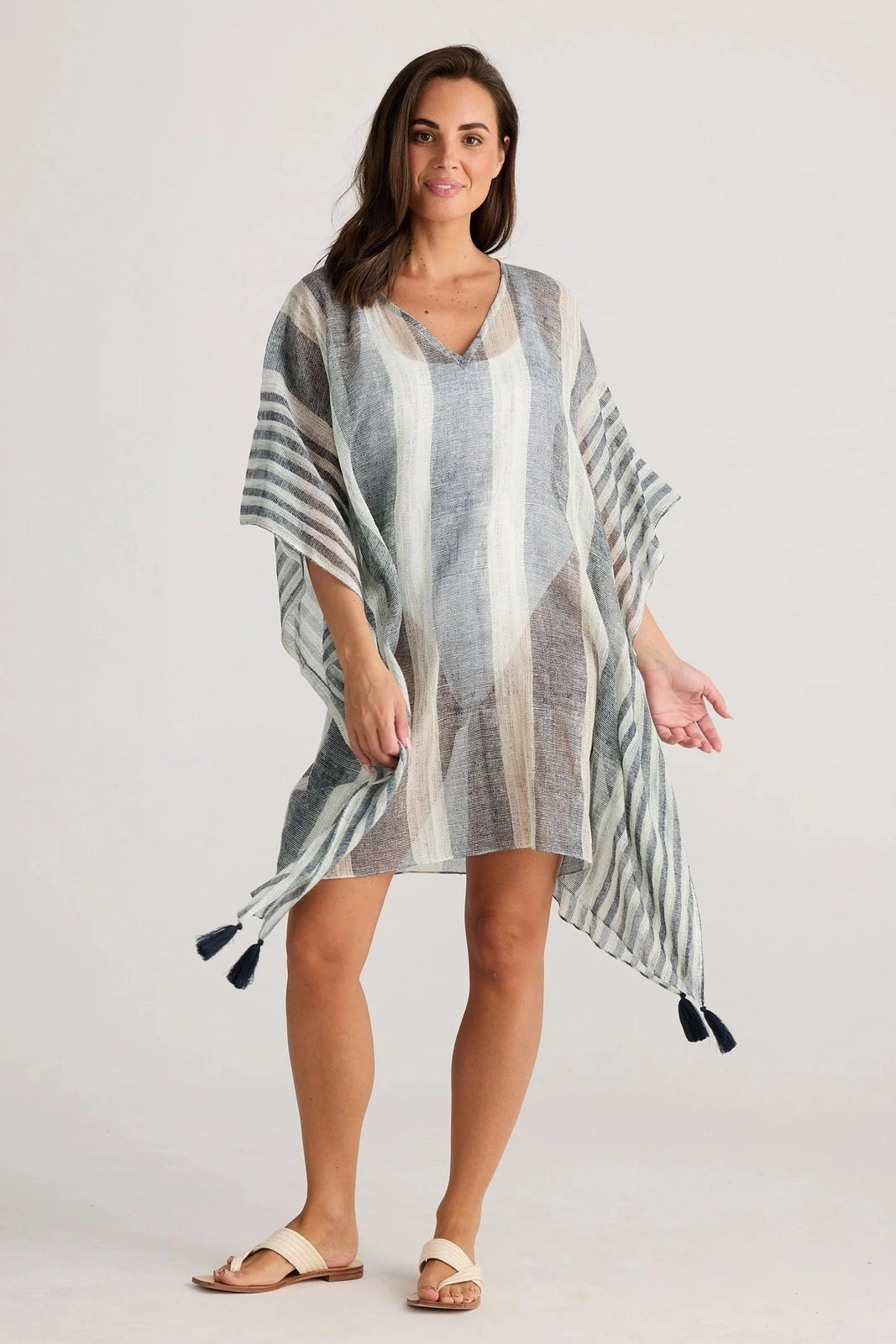 Holiday Stella Kaftan Stripe Black