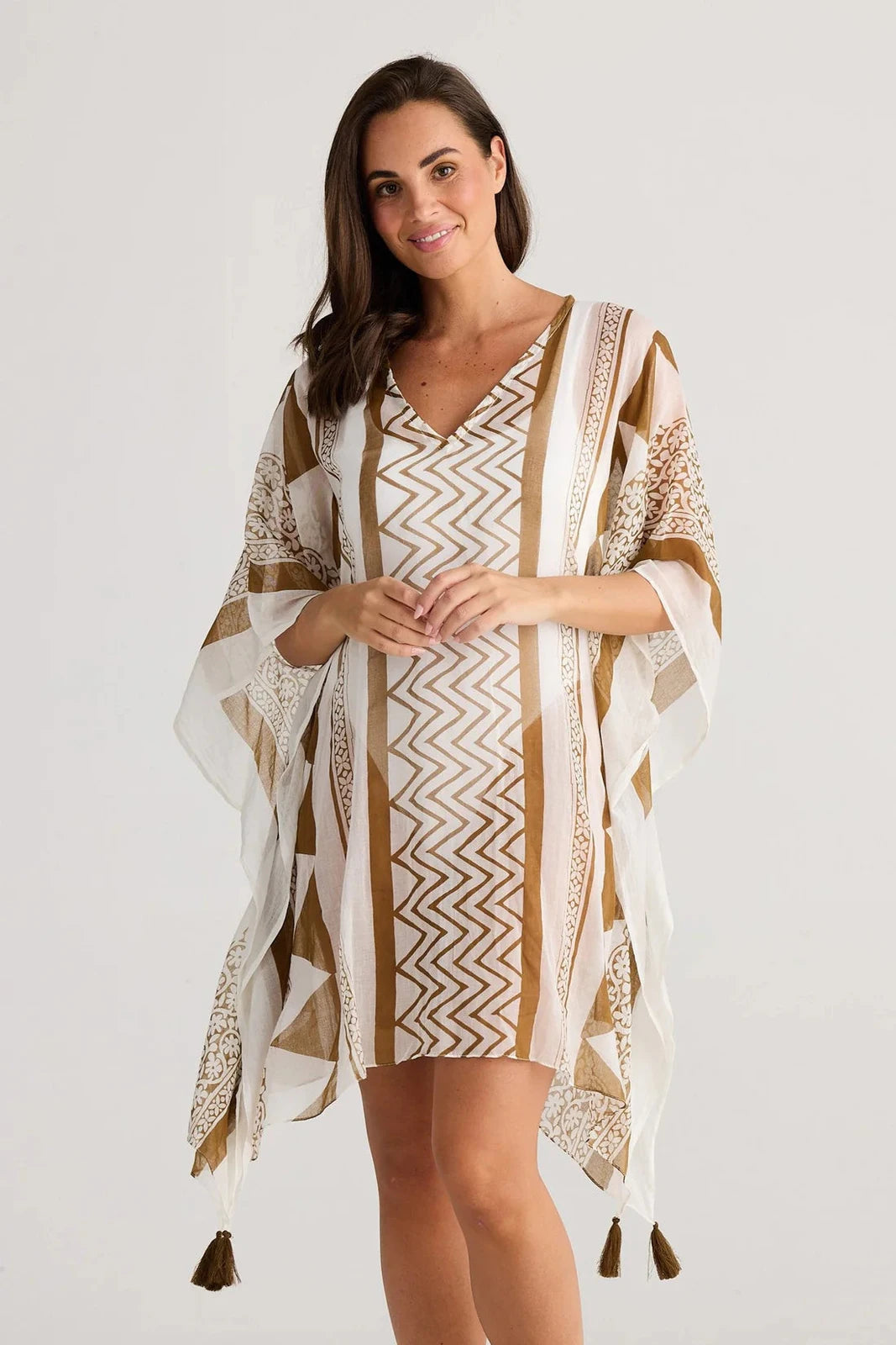 Holiday Stella Kaftan Tribal Taupe