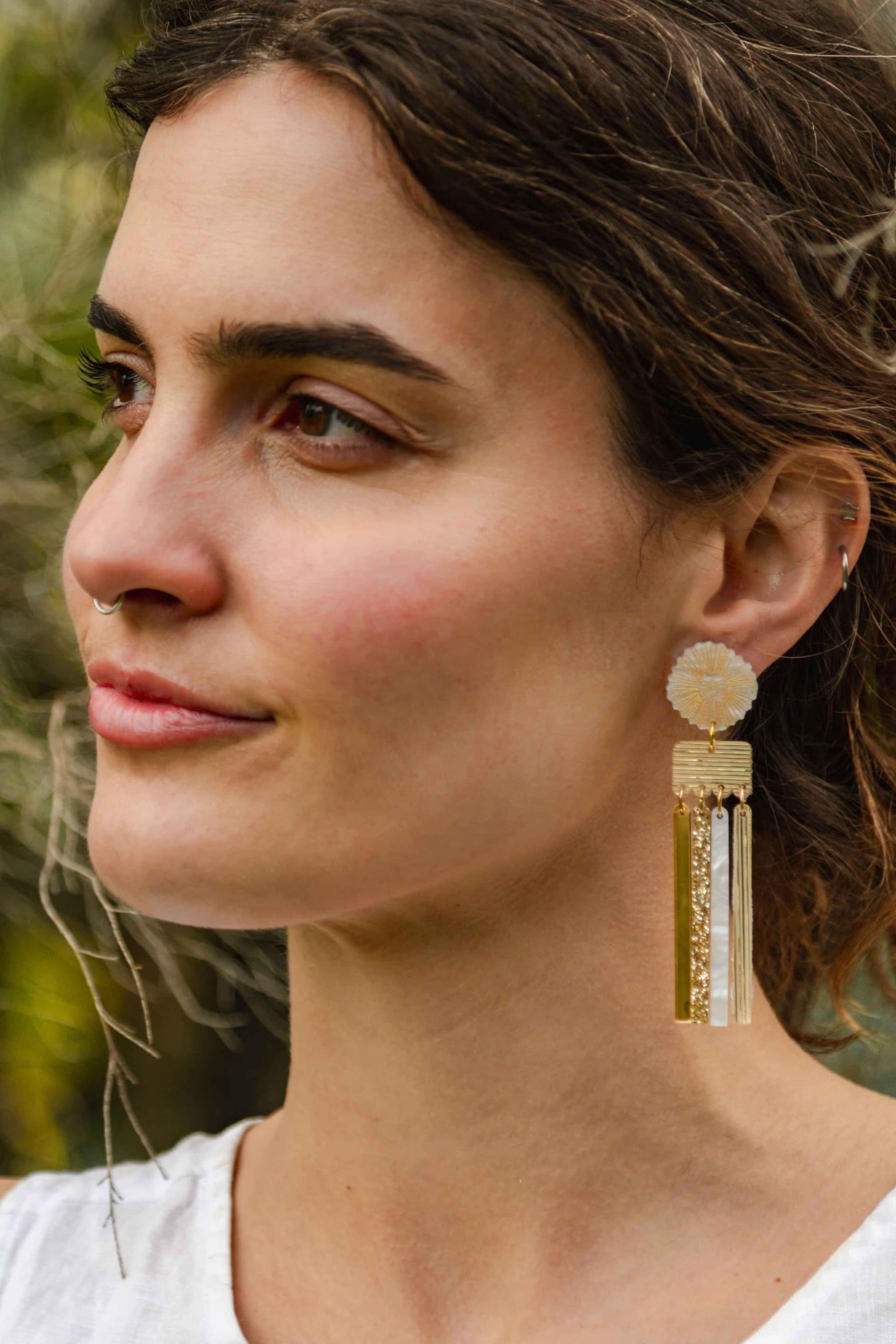 Hagen + Co Earrings Goddess Pearl Gold