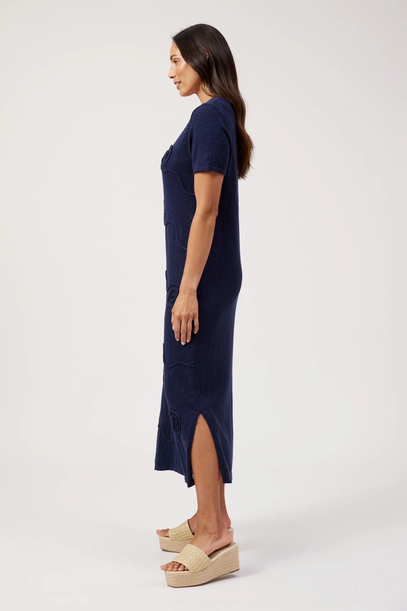 Haven Olympus Applique Dress Navy