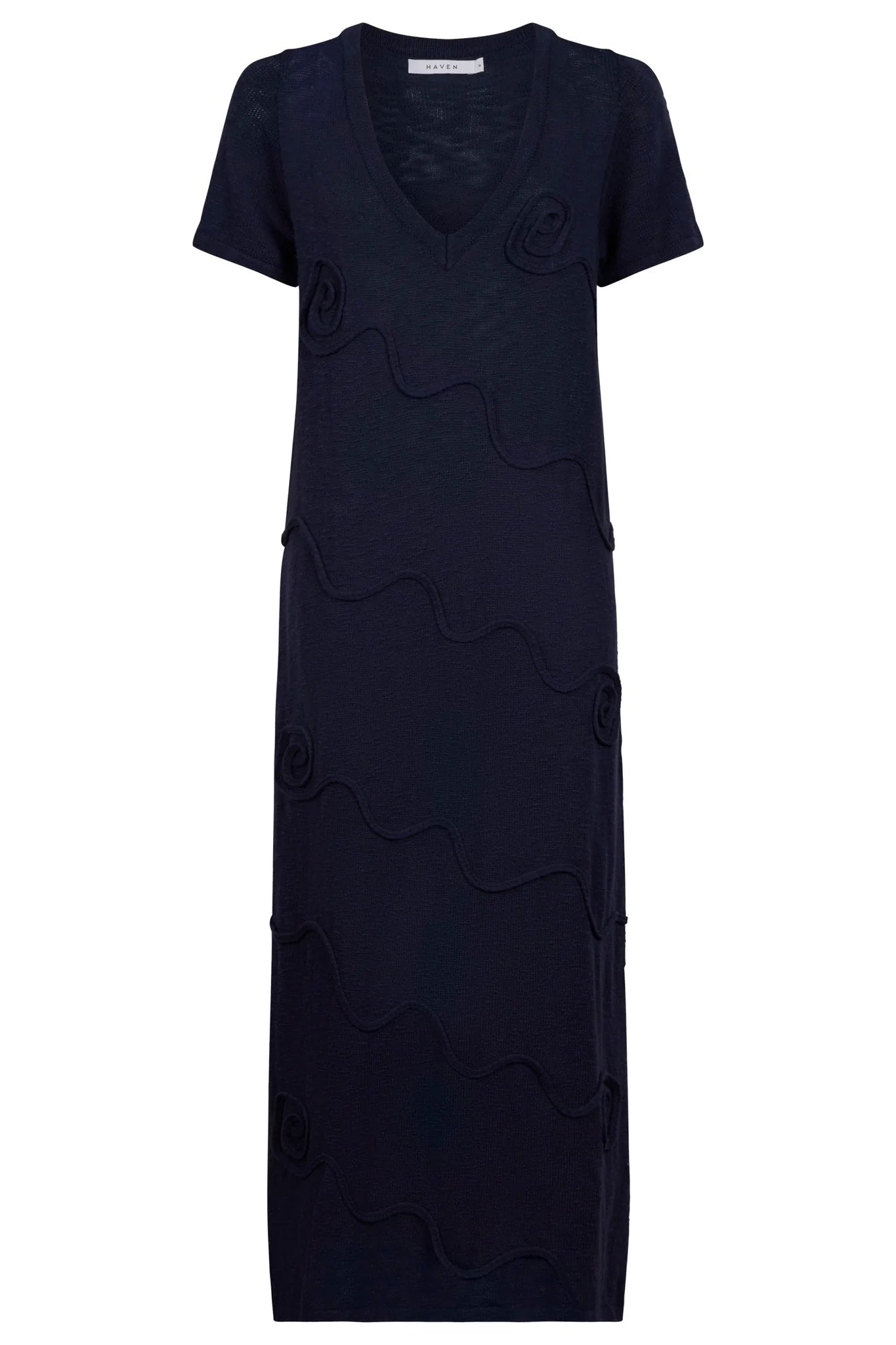 Haven Olympus Applique Dress Navy