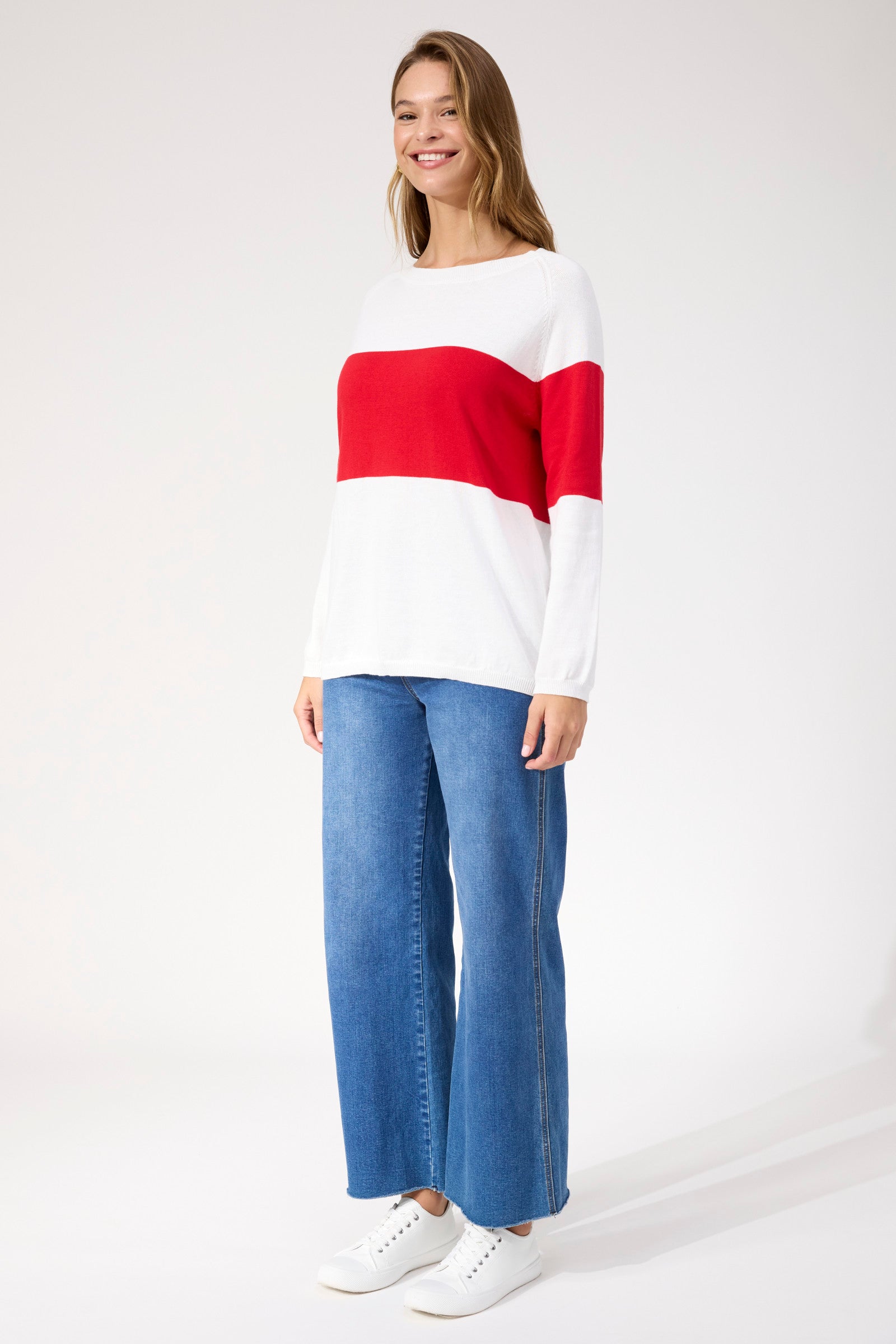 Haven Savoie Stripe Jumper Red