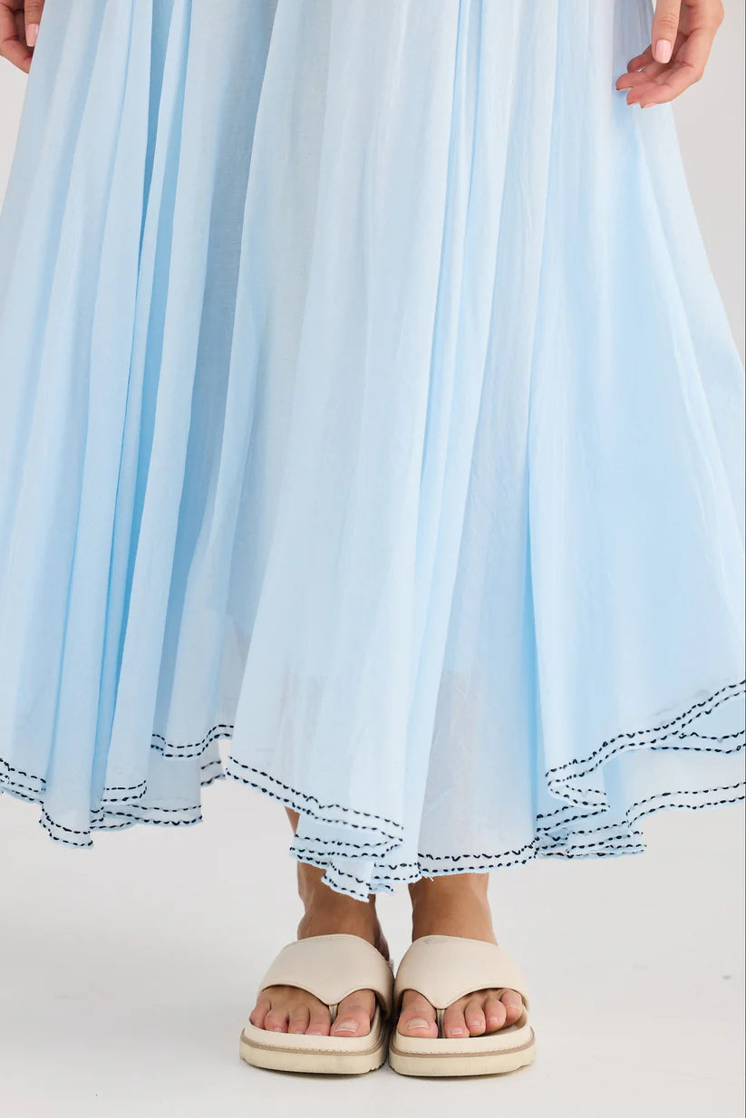 Holiday Village Skirt Ice Blue
