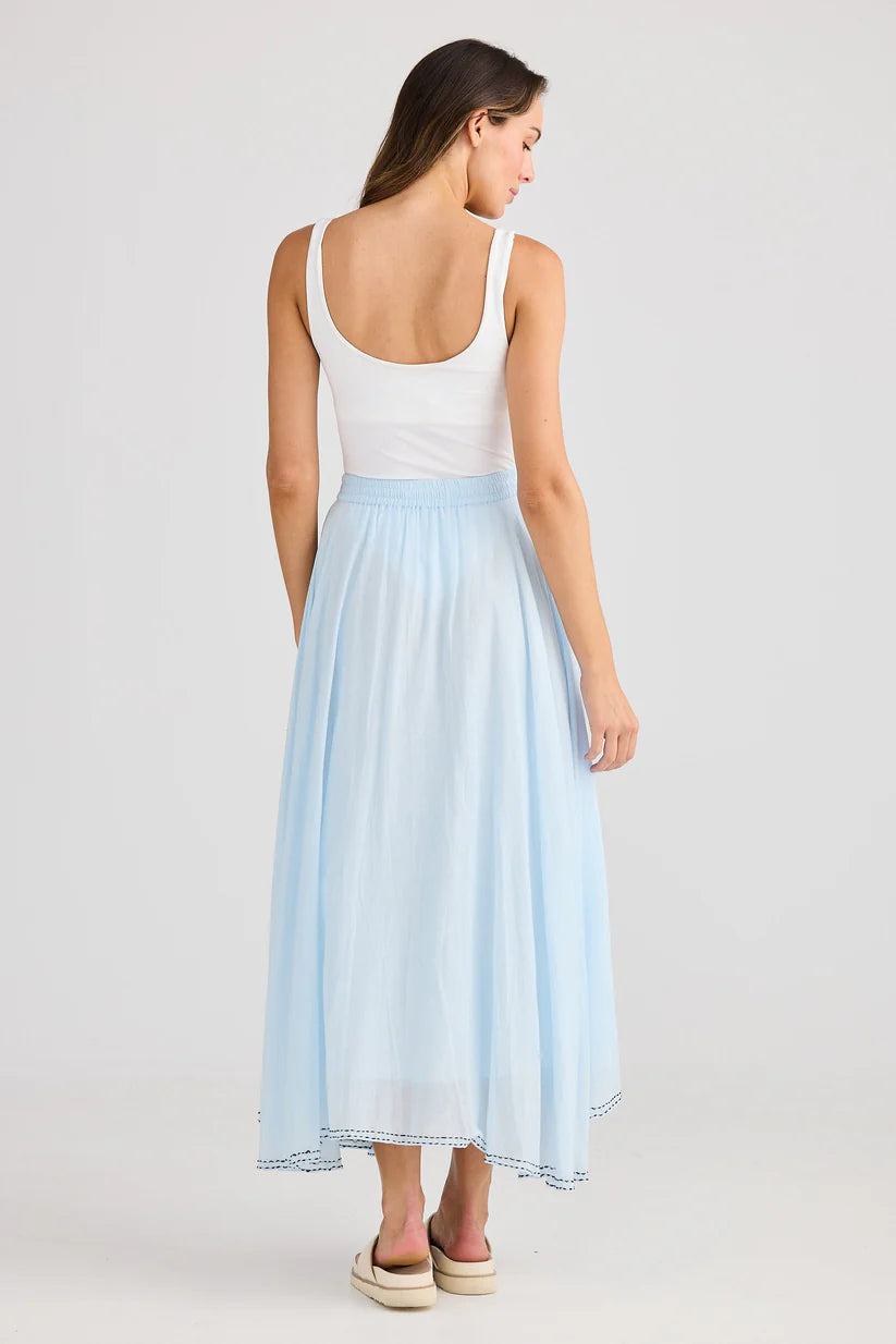 Holiday Village Skirt Ice Blue