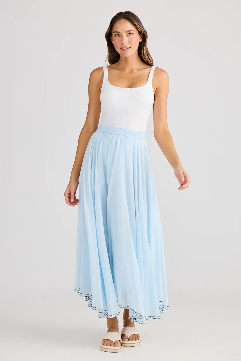 Holiday Village Skirt Ice Blue