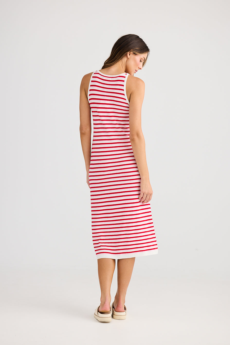 Holiday Nautical Dress Pink Stripe