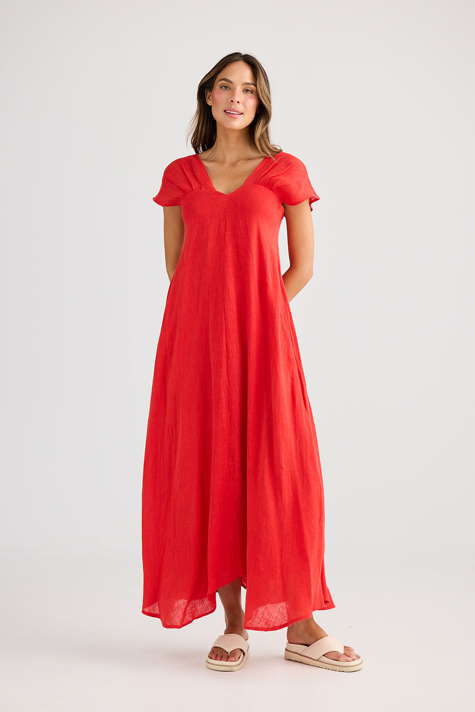 Holiday Sail Away Dress Red