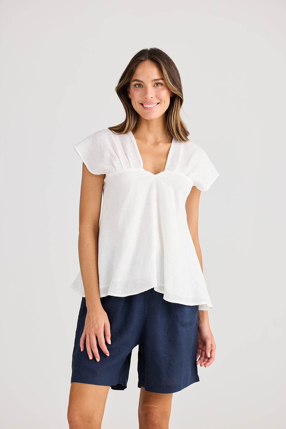Holiday Sail Away Top White