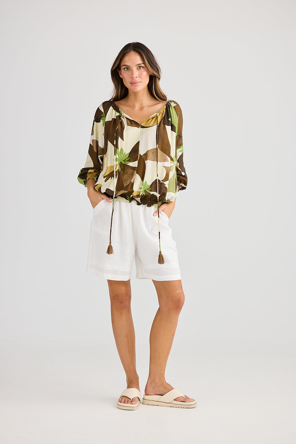 Holiday Seaside Top Jungle Print