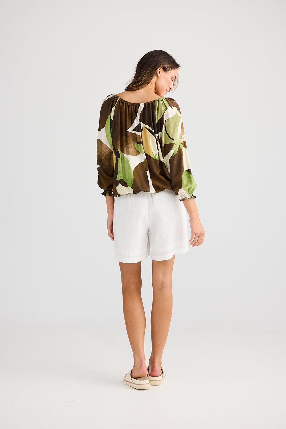 Holiday Seaside Top Jungle Print