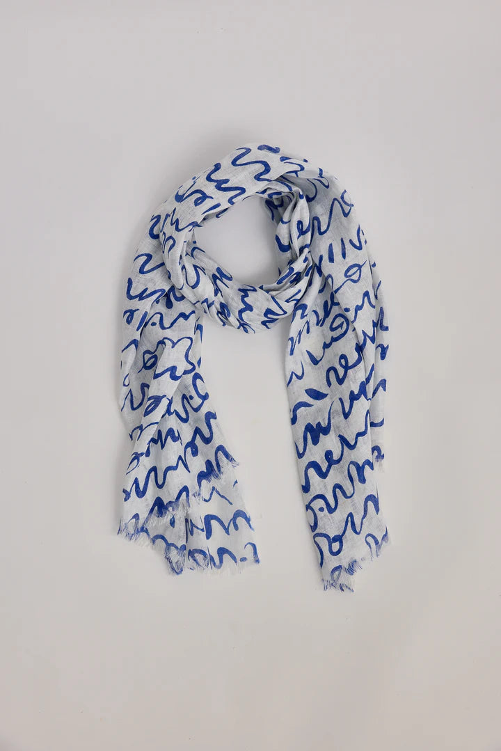 Holiday Life Scribe Scarf Blue