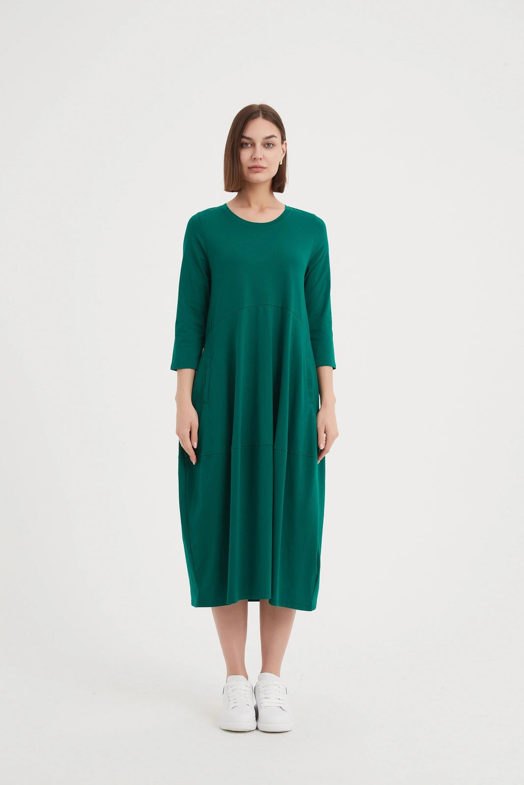 Tirelli Ovoid Jersey Dress Emerald