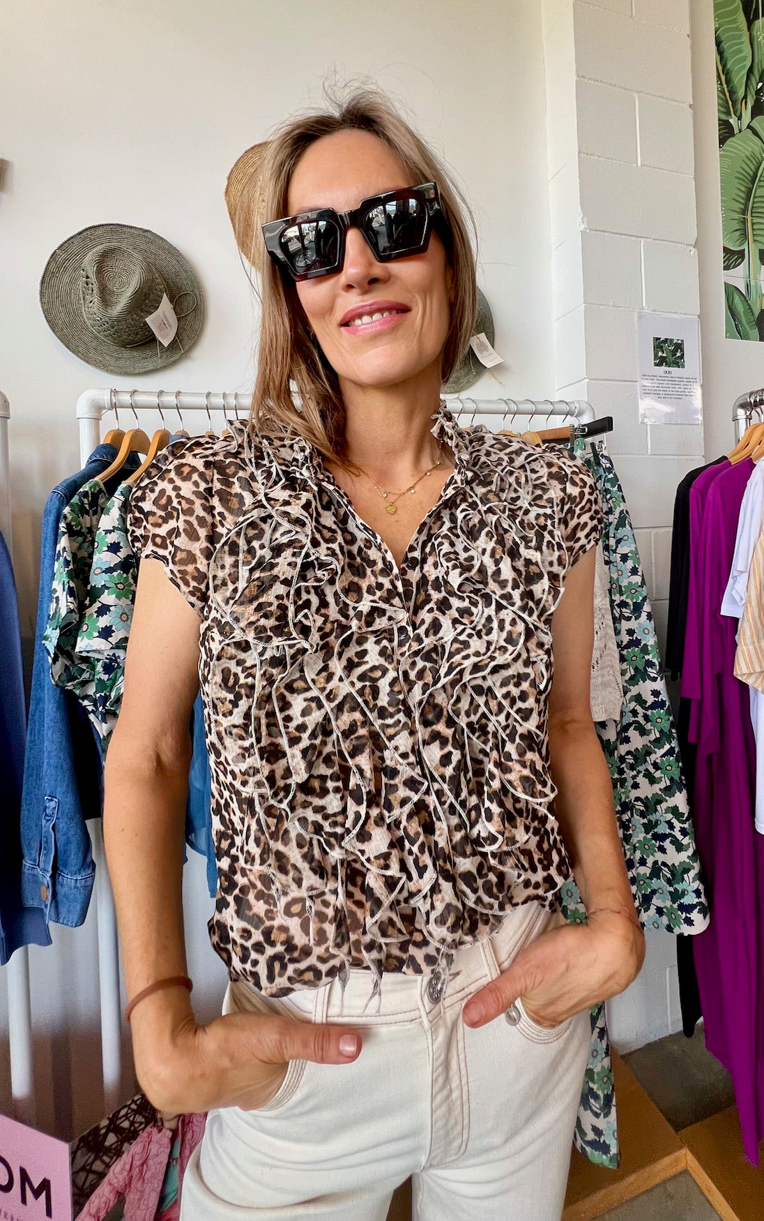 Saint Tropez Lilja Shirt Leopard