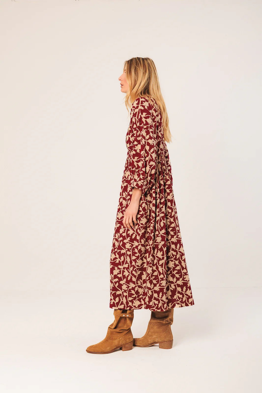 Indi & Cold Vicose Midi Dress Cereza AD170