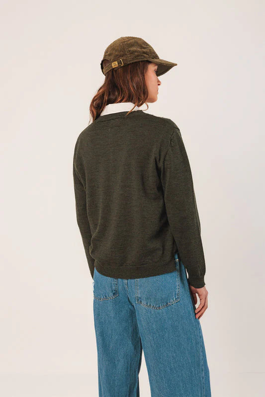 Indi & Cold Marino Argyle Jacket Caoba Oliva Olive AX516