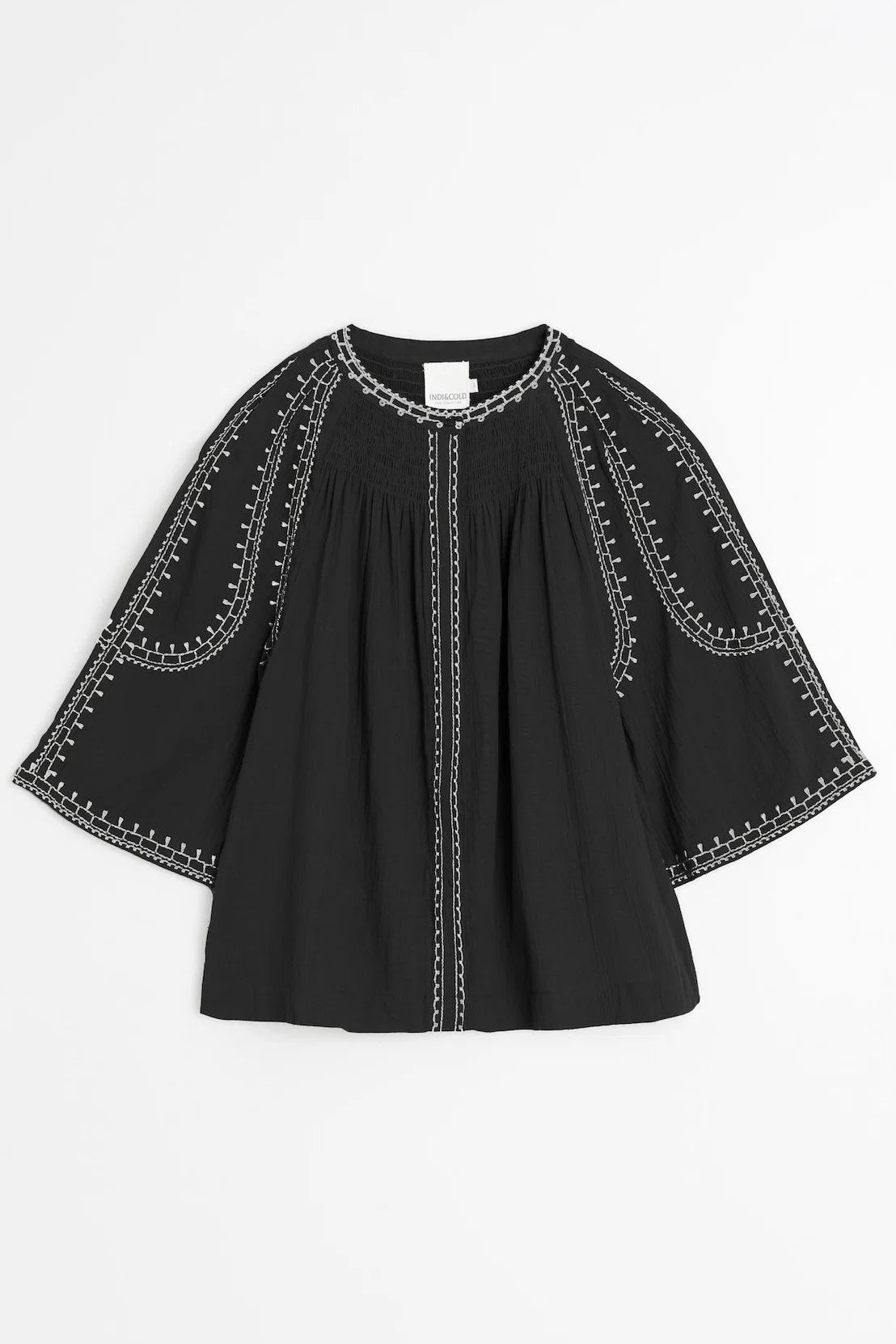 Indi & Cold Bell Sleeve Blouse VV26AD185 Black