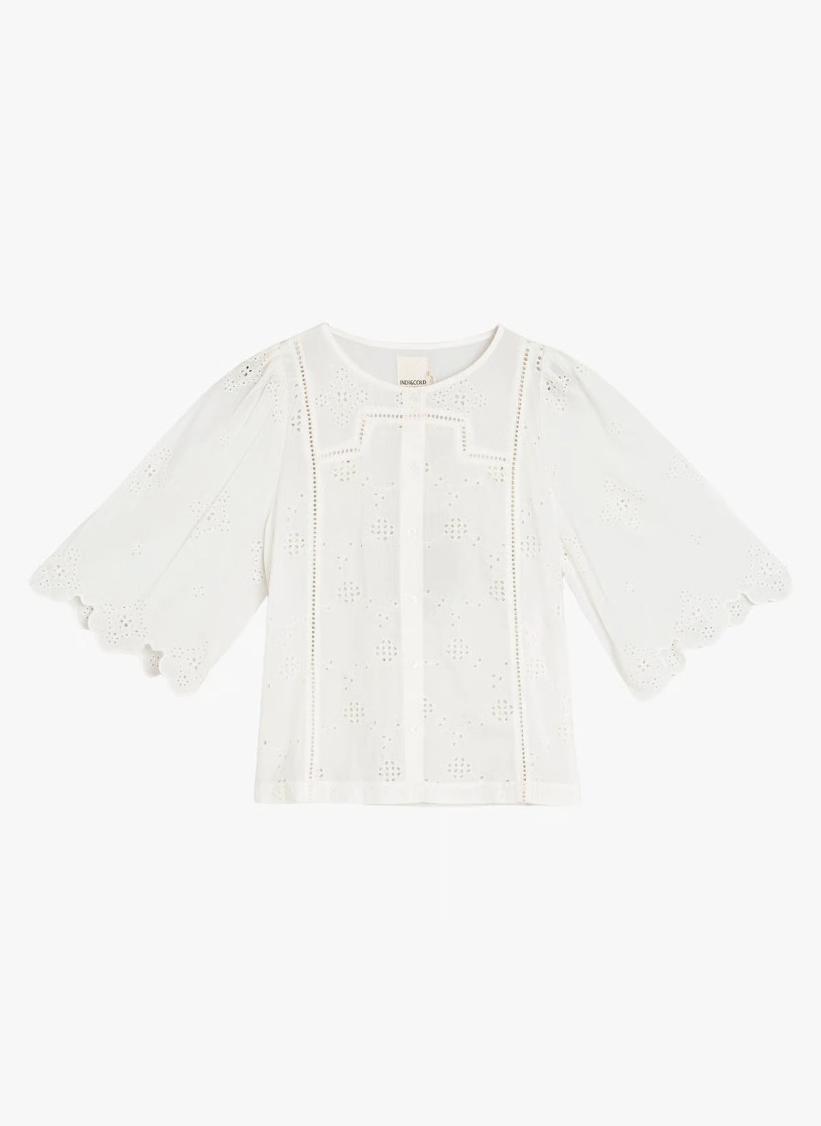 Indi & Cold Boxy Shirt Schiffli Embroidery VV26MC168
