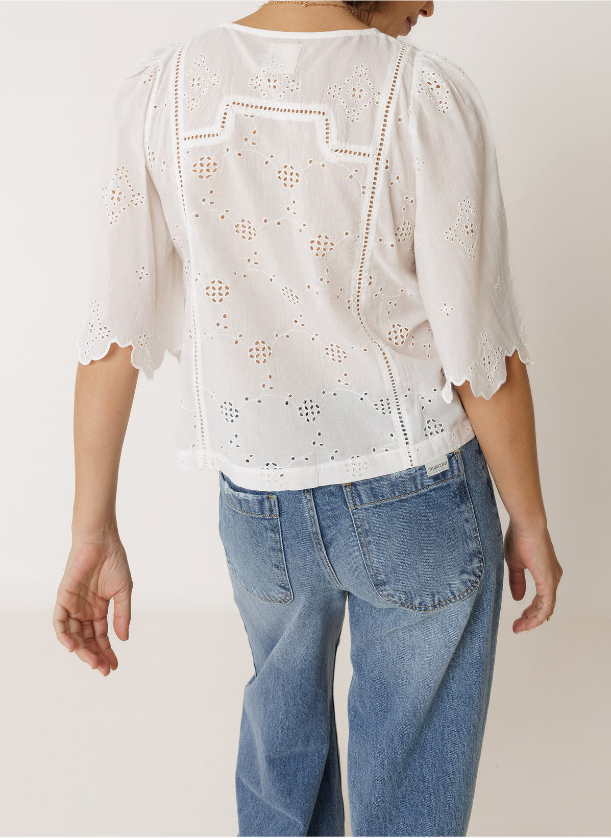 Indi & Cold Boxy Shirt Schiffli Embroidery VV26MC168