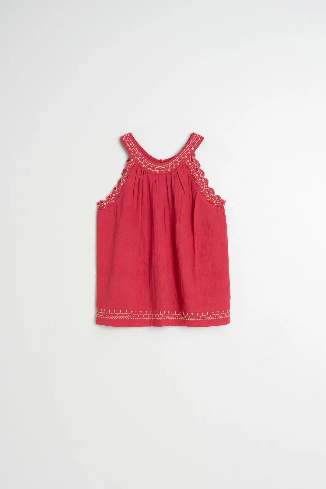 Indi & Cold Contrast Embroidery Top VV26AD187 Fresa