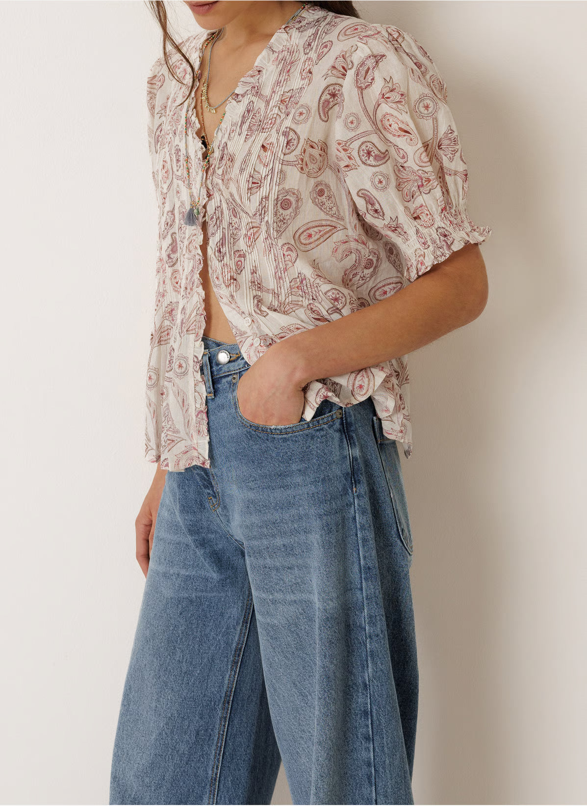 Indi & Cold Cotton Printed Blouse VV26KI132