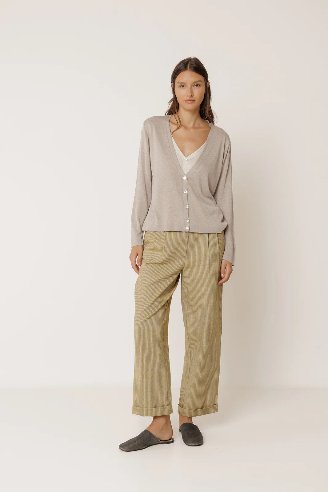 Indi & Cold Double-Knit Cardigan VV26FG550 Beige
