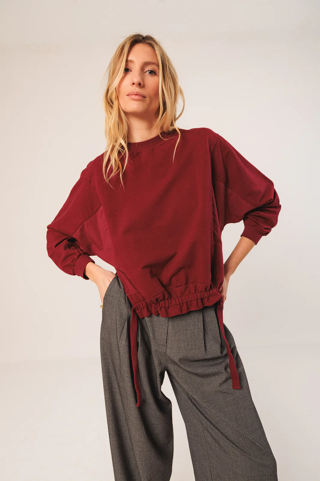 Indi & Cold Cotton Fleece Sweater Cereza ES350