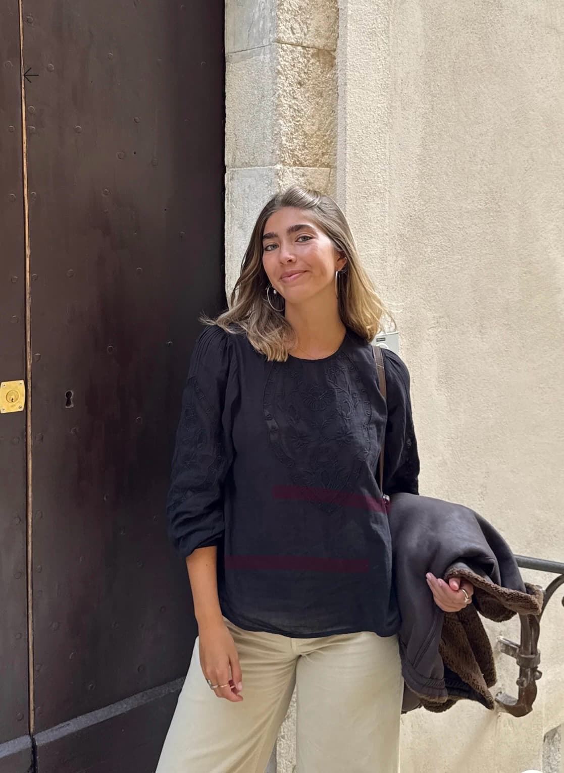 Indi & Cold Embroidered Cotton Blouse Piedra KI222