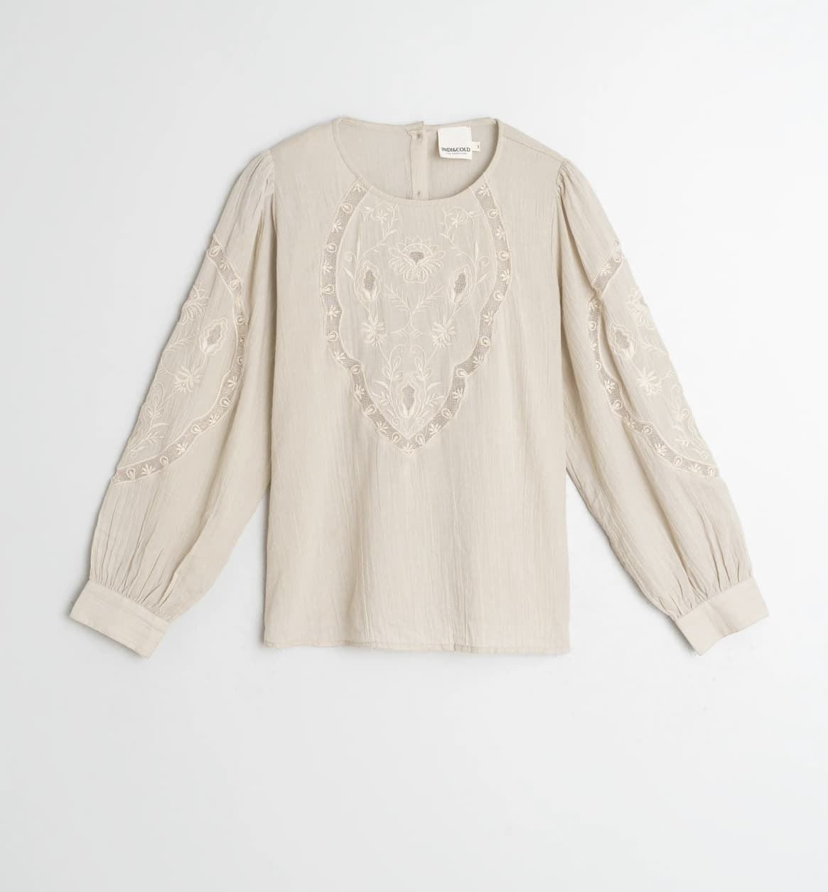 Indi & Cold Embroidered Cotton Blouse Piedra KI222