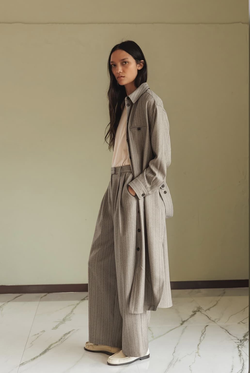 Indi & Cold Pleated Trousers Gris NJ301