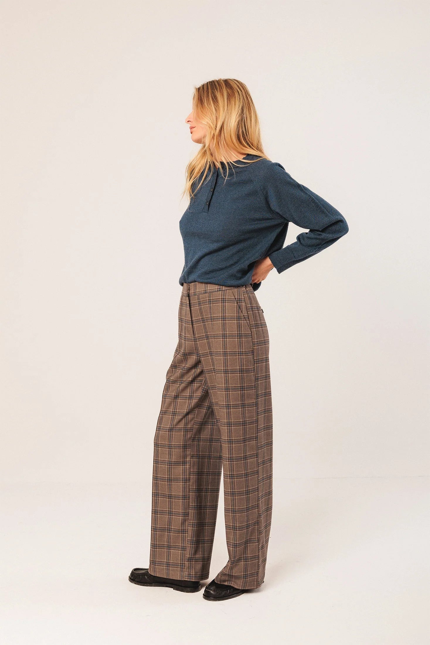 Indi & Cold Plaid Pants Vison NJ277