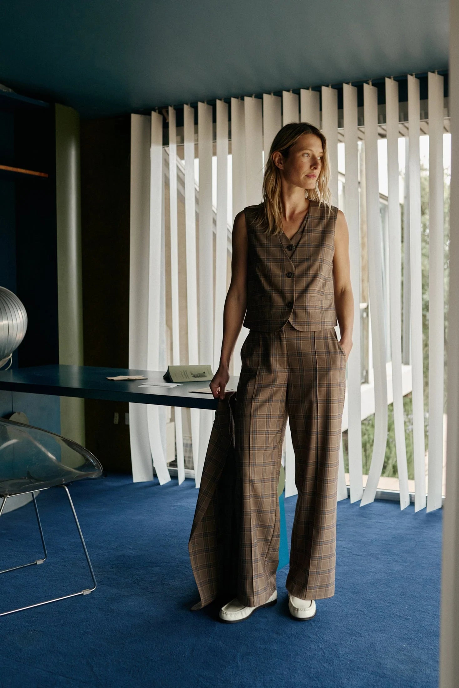 Indi & Cold Plaid Pants Vison NJ277