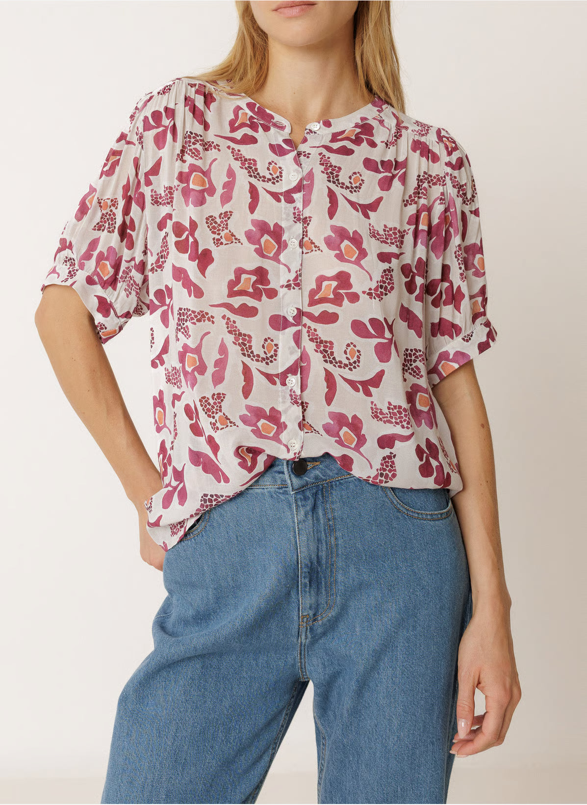 Indi & Cold Printed Blouse VV26AD116
