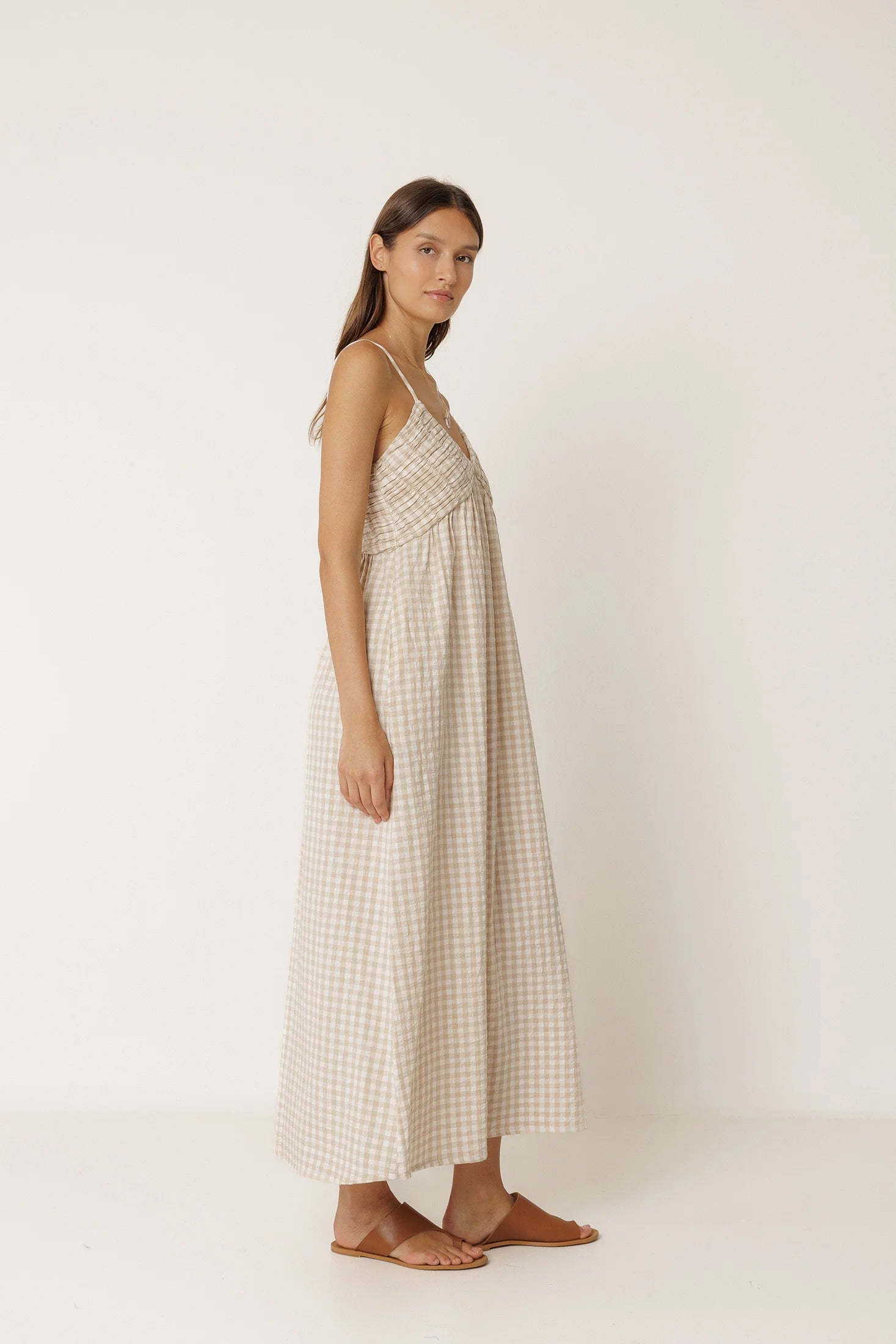 Indi & Cold Strappy Gingham Dress VV26AD145