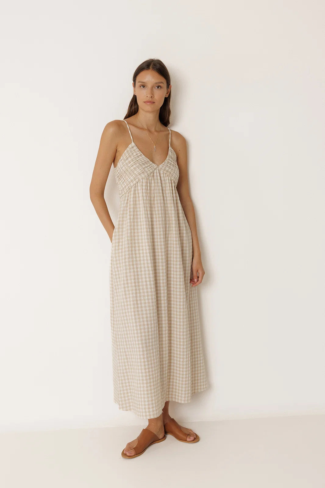 Indi & Cold Strappy Gingham Dress VV26AD145
