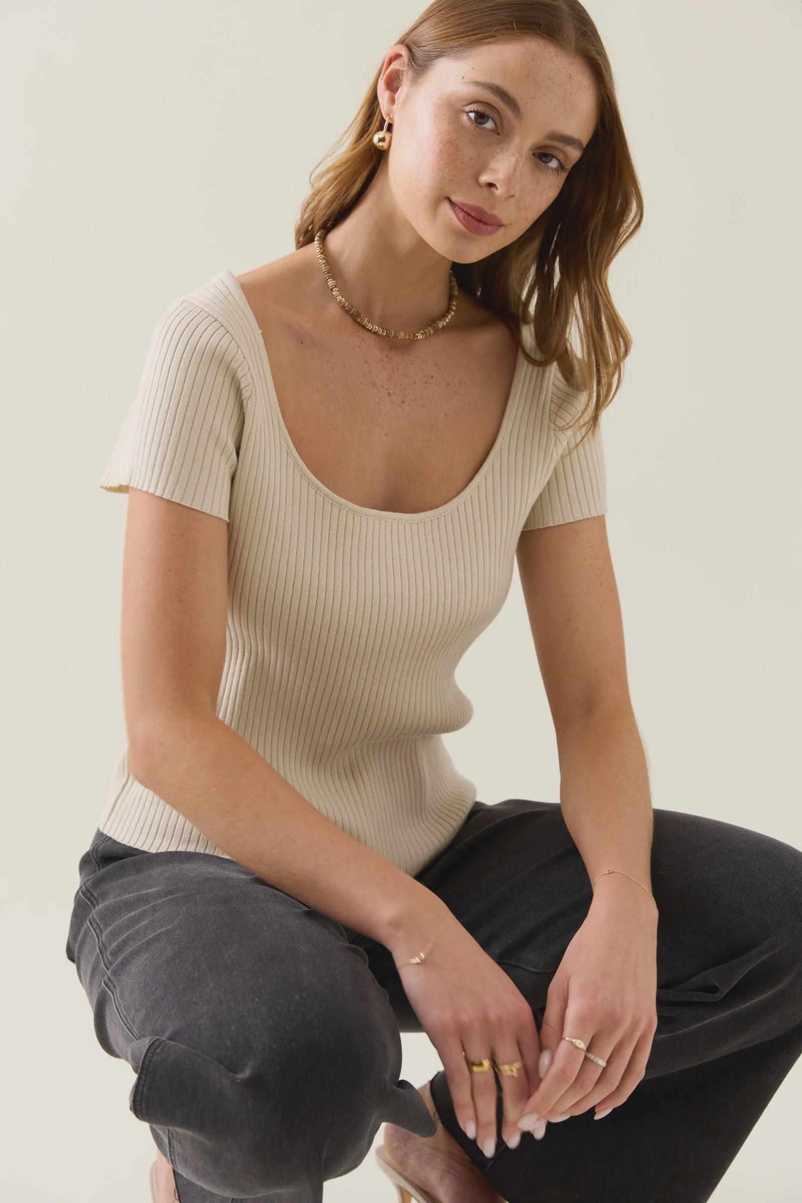 Isle of Mine Adele Knit Tshirt Canvas