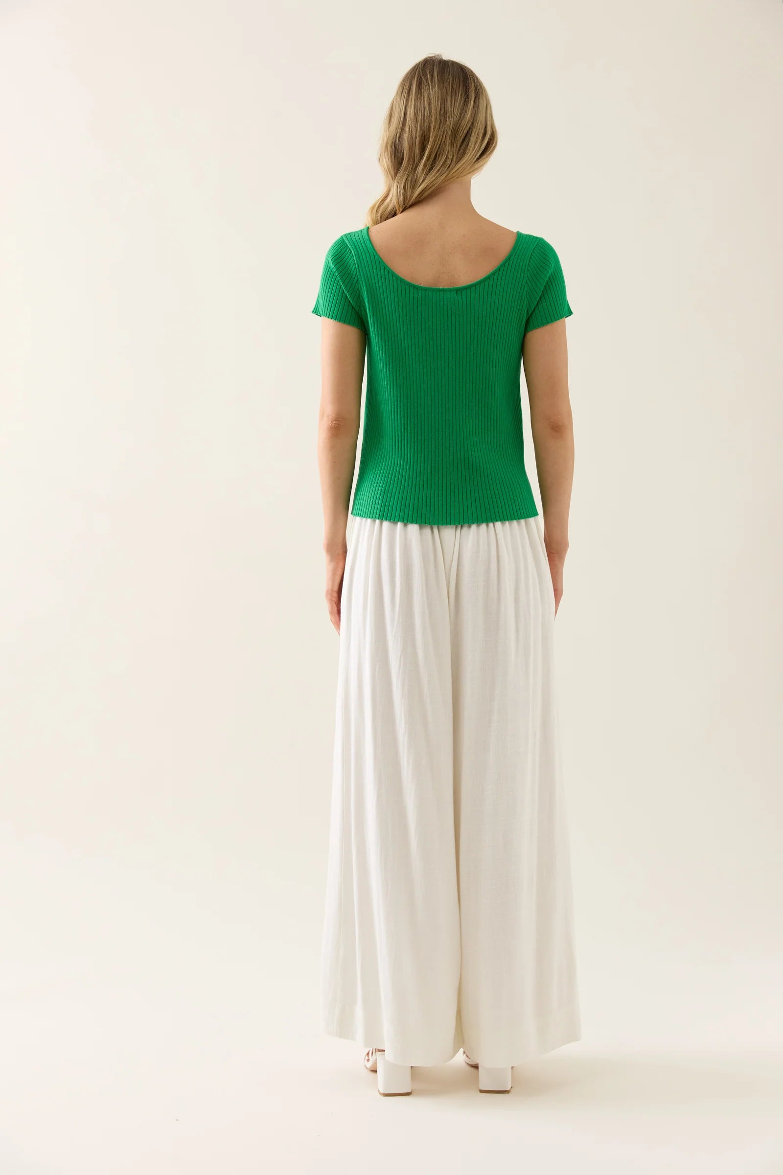 Isle of Mine Adele Knit Tshirt Green