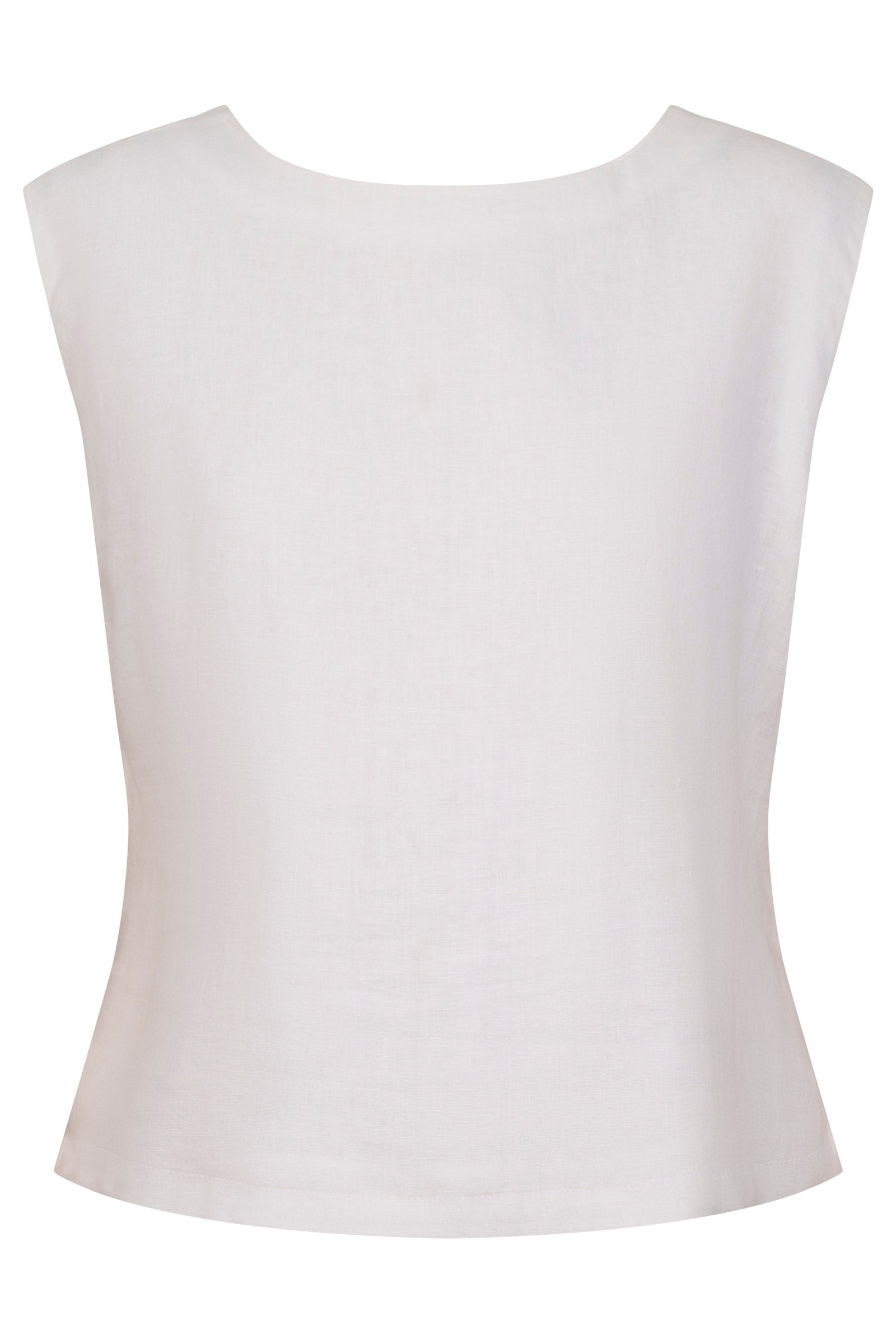 Isle of Mine Anita Linen Tank White