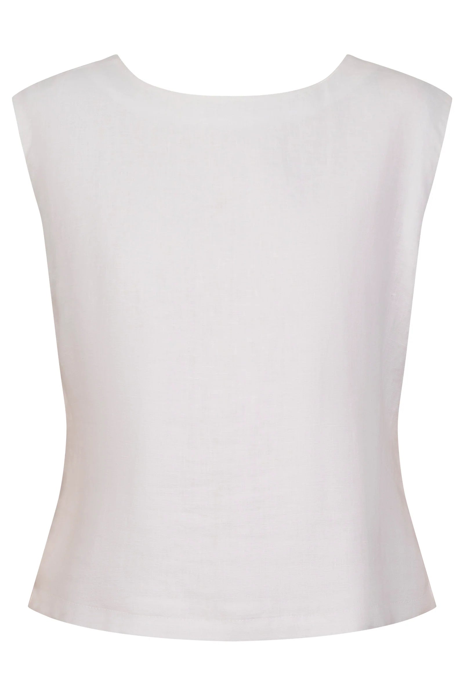Isle of Mine Anita Linen Tank White