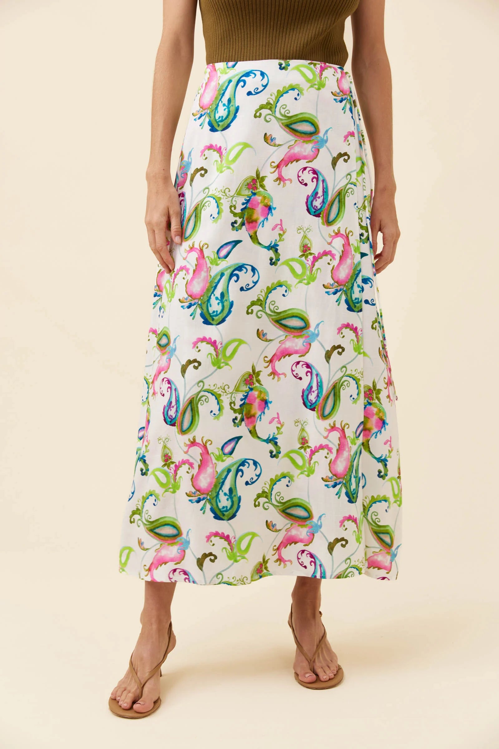 Isle of Mine Wrap Skirt Paisley