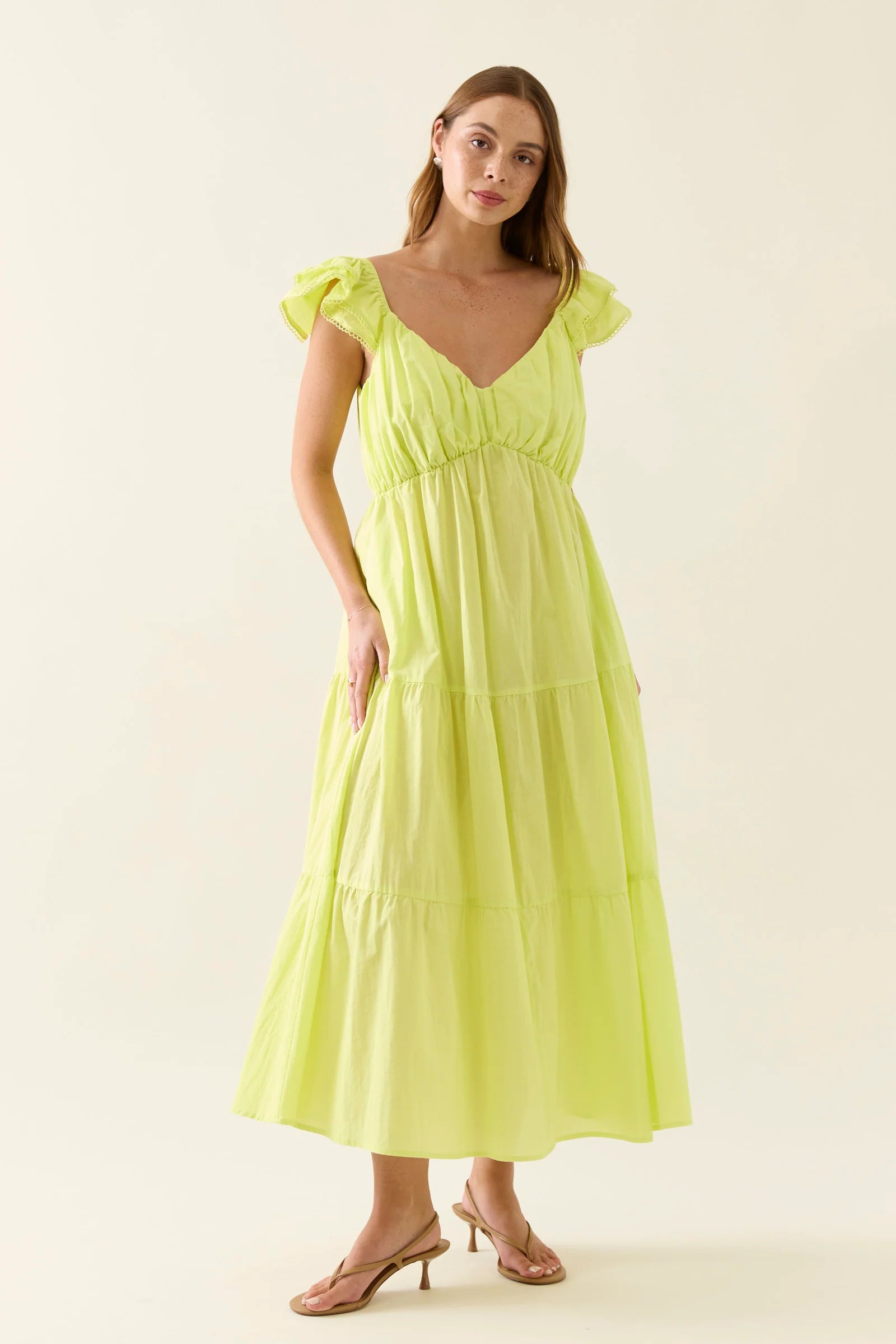 Isle of Mine Aurora Frill Tank Dress Pomelo