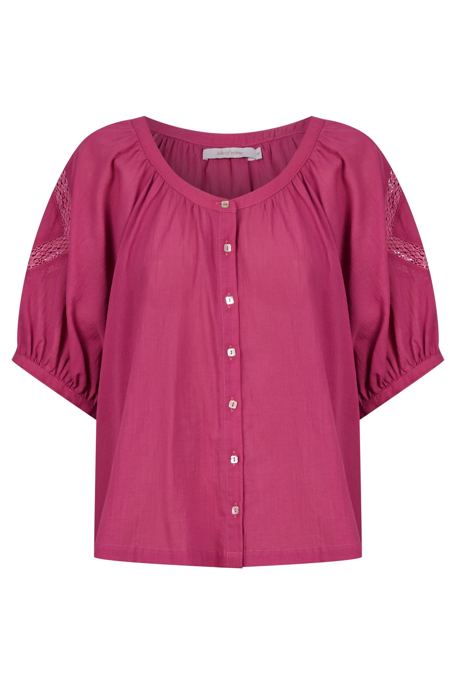 Isle of Mine Frances Button Top Magenta