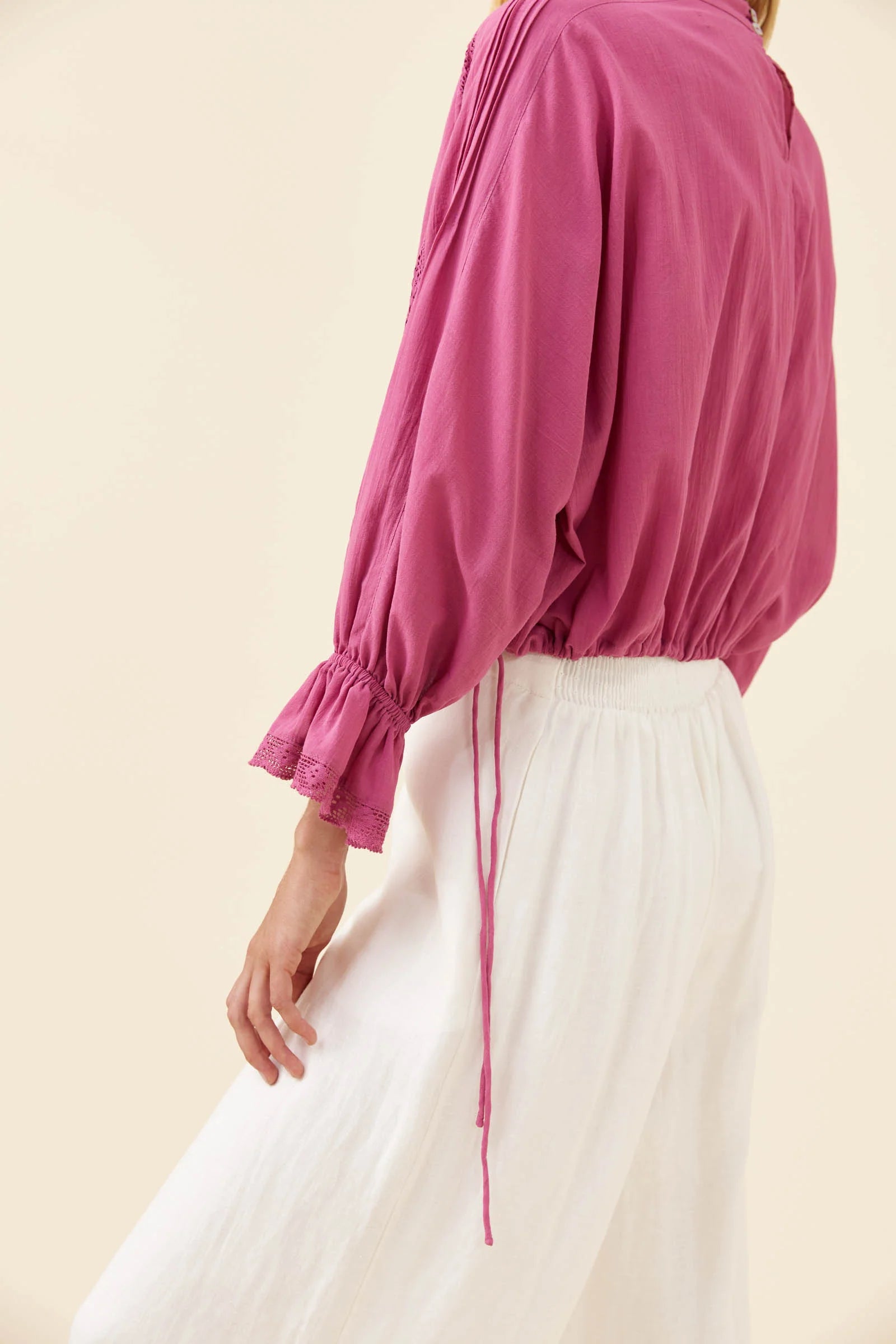 Isle of Mine Frances Drawstring Top Magenta