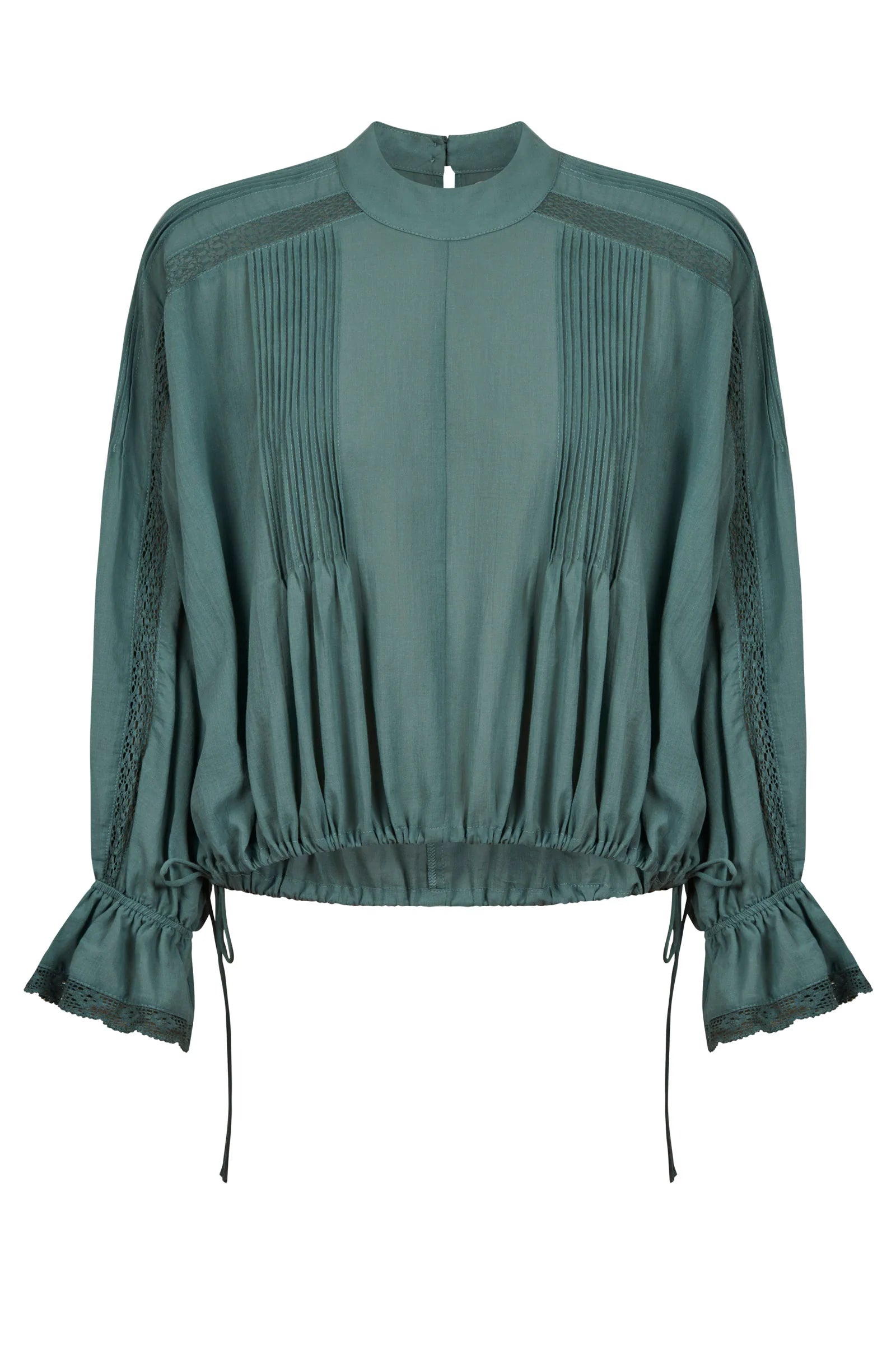 Isle of Mine Frances Drawstring Top Soft Teal