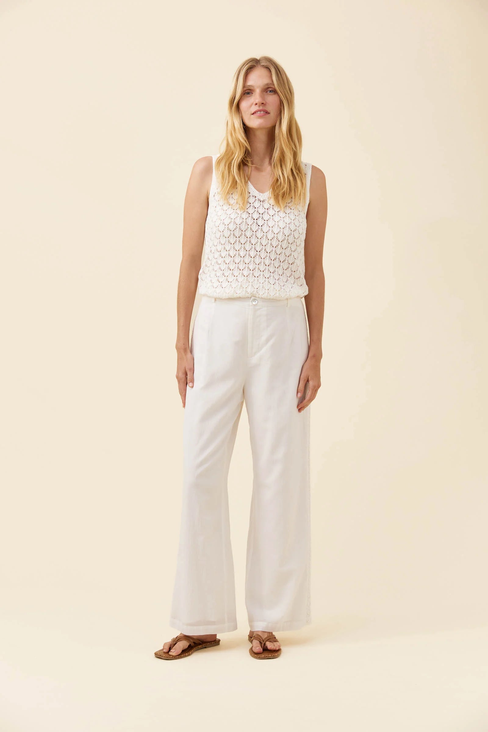 Isle of Mine Frances Pant White